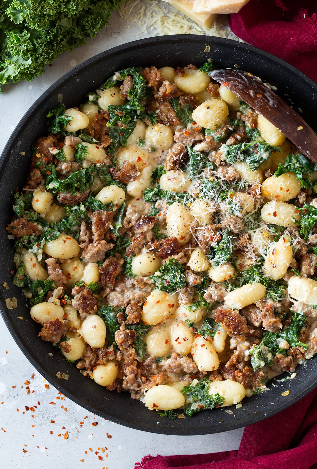 Elevate Weeknights: One Pan Creamy Gnocchi & Italian Sausage Recipe